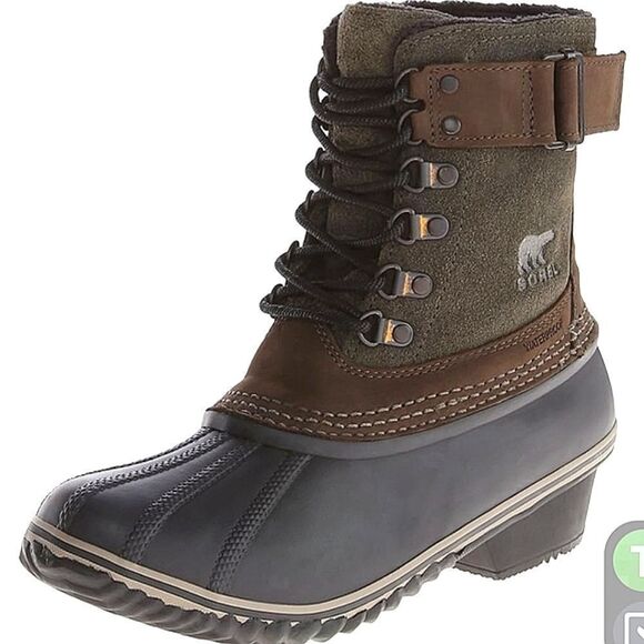 Sorel Unisex Winter Fancy Lace II Boot Waterproof Fleece Lining size 10.5 41.5 - Picture 3 of 9